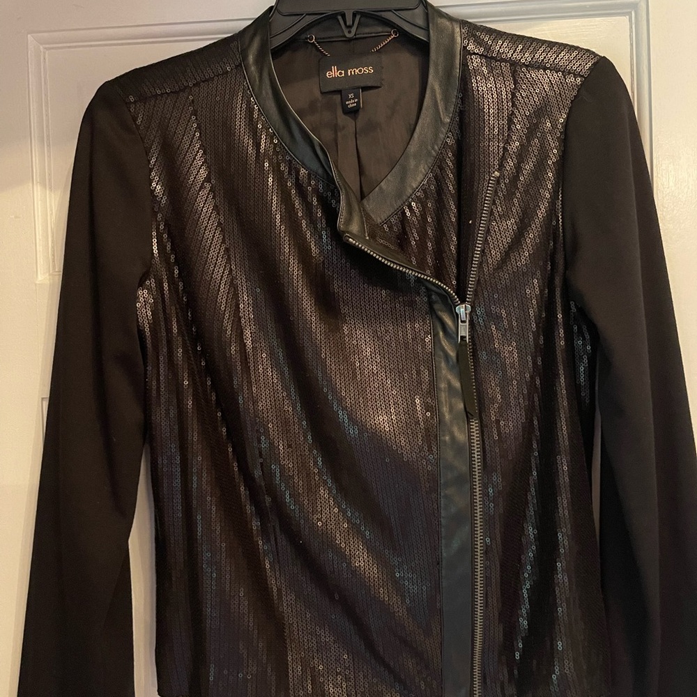 Fancy Black Sequin Jacket - image 2